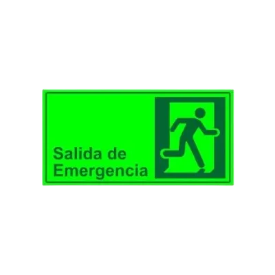 Señalética "Salida de Emergencia" Fotoluminiscente PVC